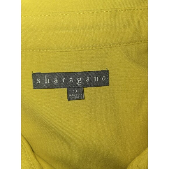 Sharagano Women’s Size 10 Yellow Zip Front Belted Utility Dress NWOT - Picture 3 of 10